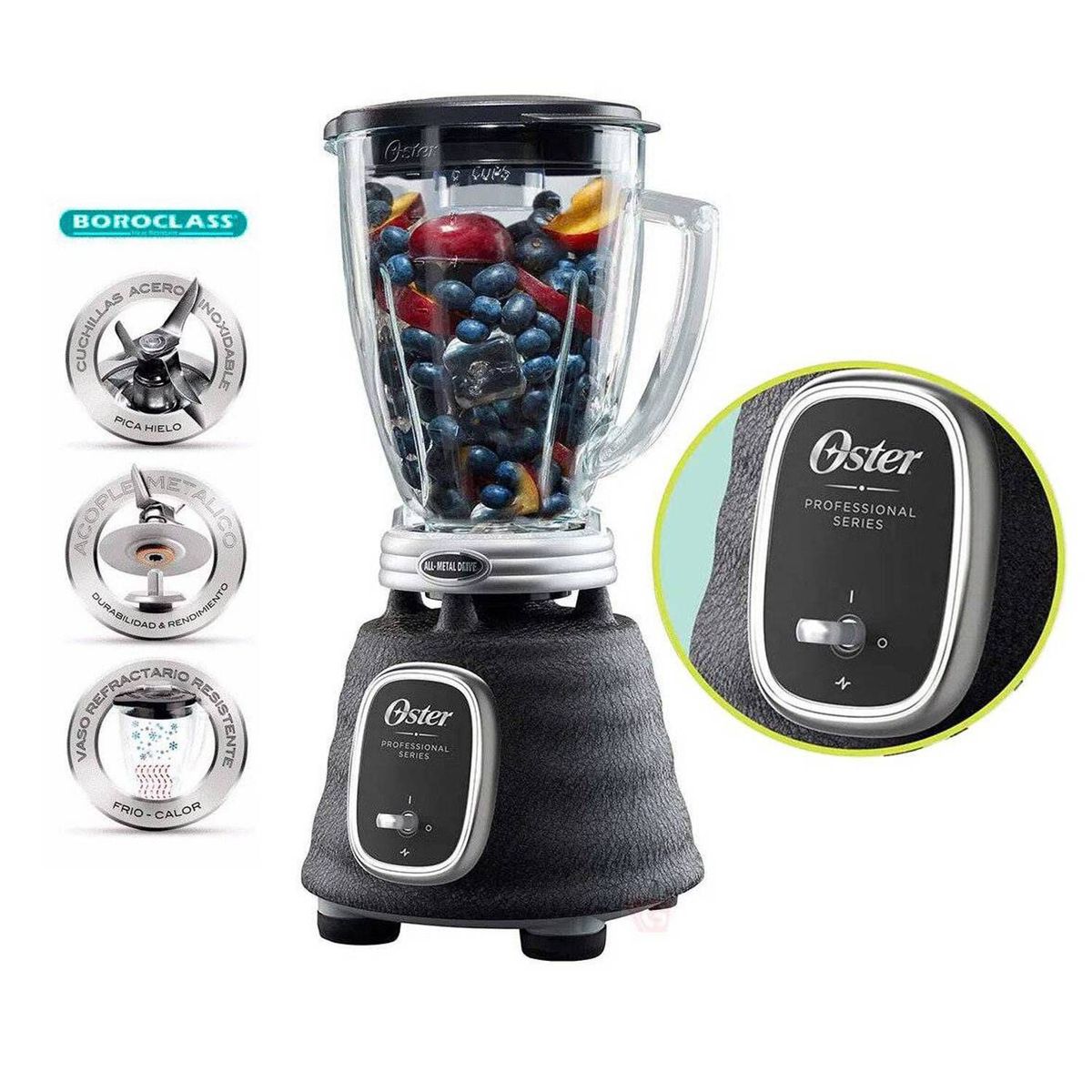 OSTER - Licuadora Pro 1.25Lt 1 Vel + Pulsador BLSTBPST 700W