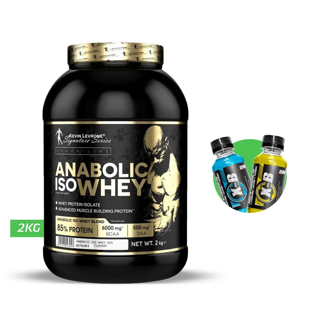 KEVIN LEVRONE - ANABOLIC ISO WHEY 2kg PROTEINA KEVIN LEVRONE Snikers + REGALO