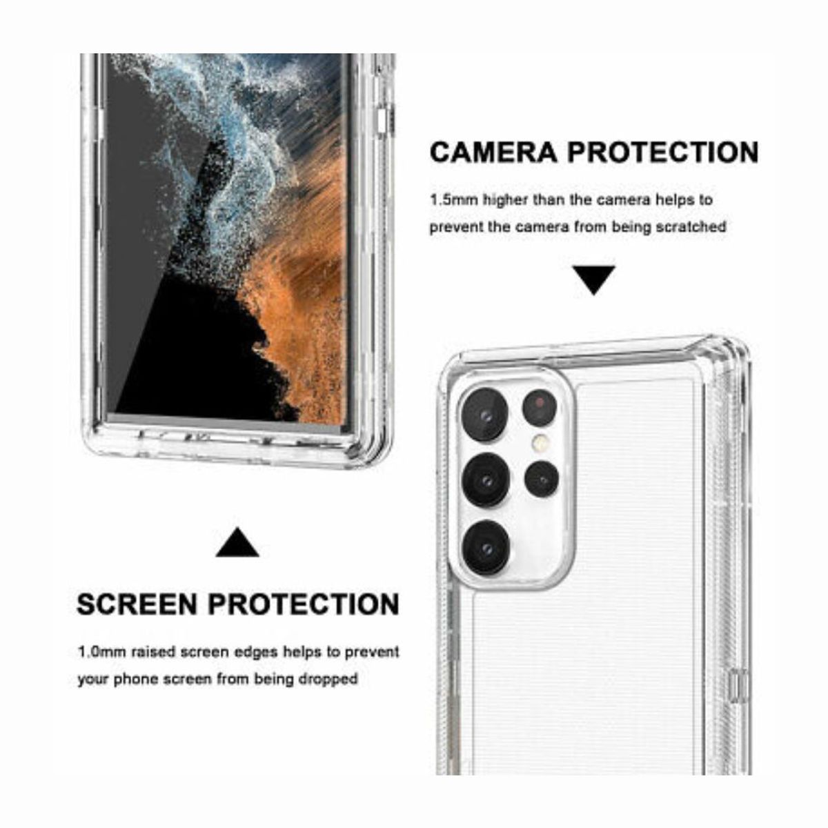 CASE - Case 360 Son 3 En 1 Transparente Para Samsung S23 Ultra