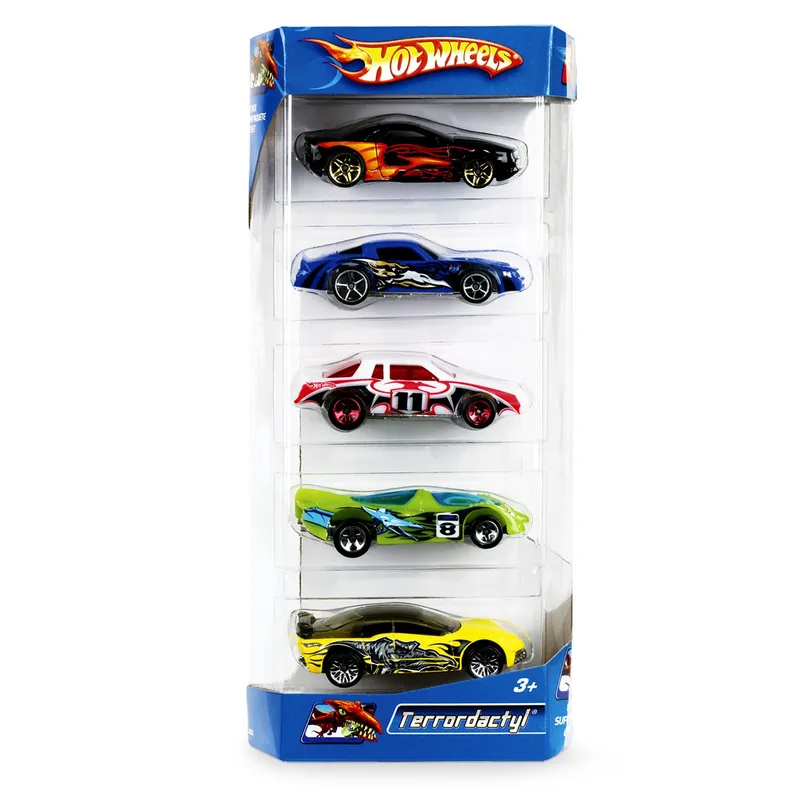 HOT WHEELS - Juguete Pack Hot Wheels X5 Autos Metálicos Diferentes Diseños