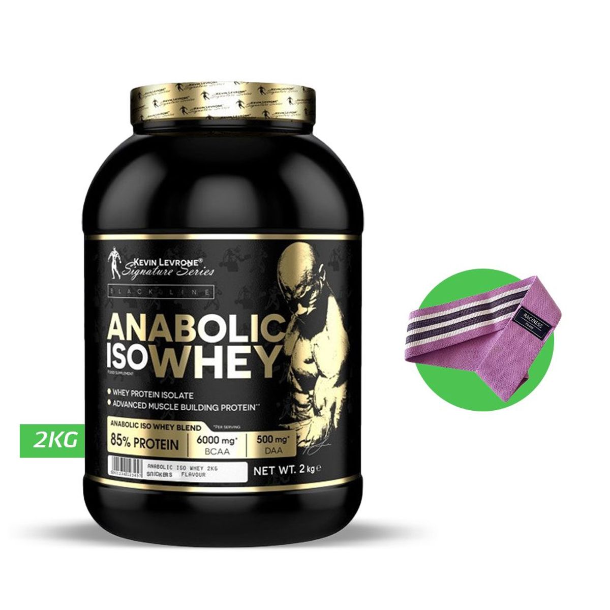 KEVIN LEVRONE - ANABOLIC ISO WHEY 2kg PROTEINA KEVIN LEVRONE Snikers + REGALO