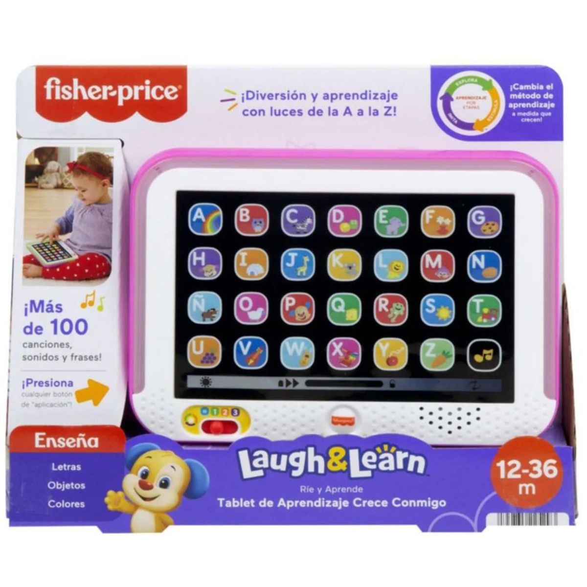 FISHER PRICE - Fisher Price Tablet Crece Conmigo Rosa