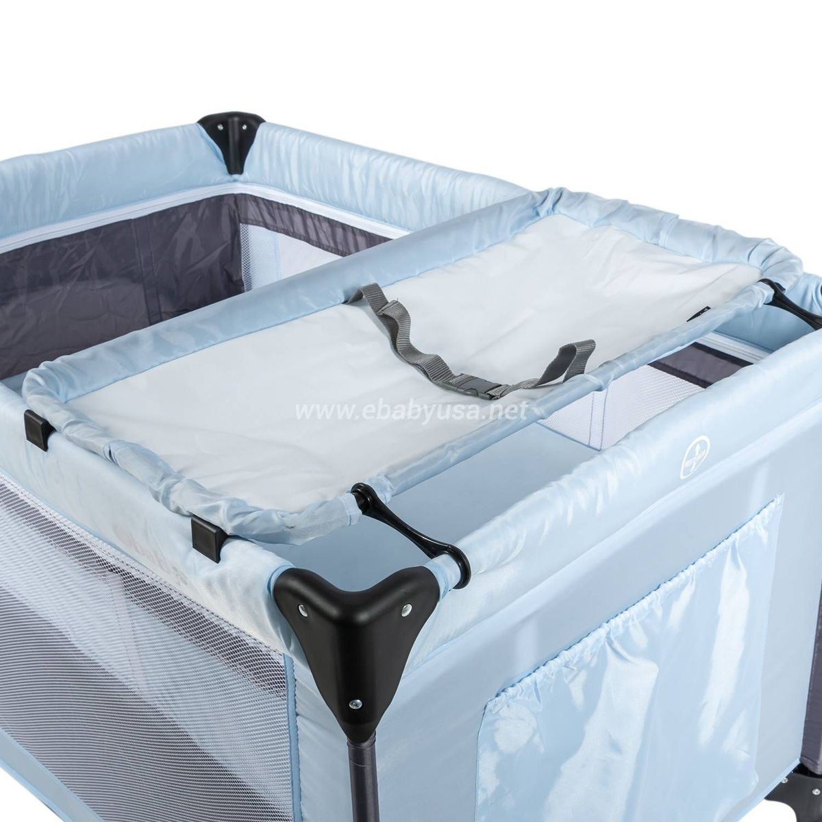 EBABY - Cuna Corral Ebaby con Cambiador Happy Dream Rosado-Colchón