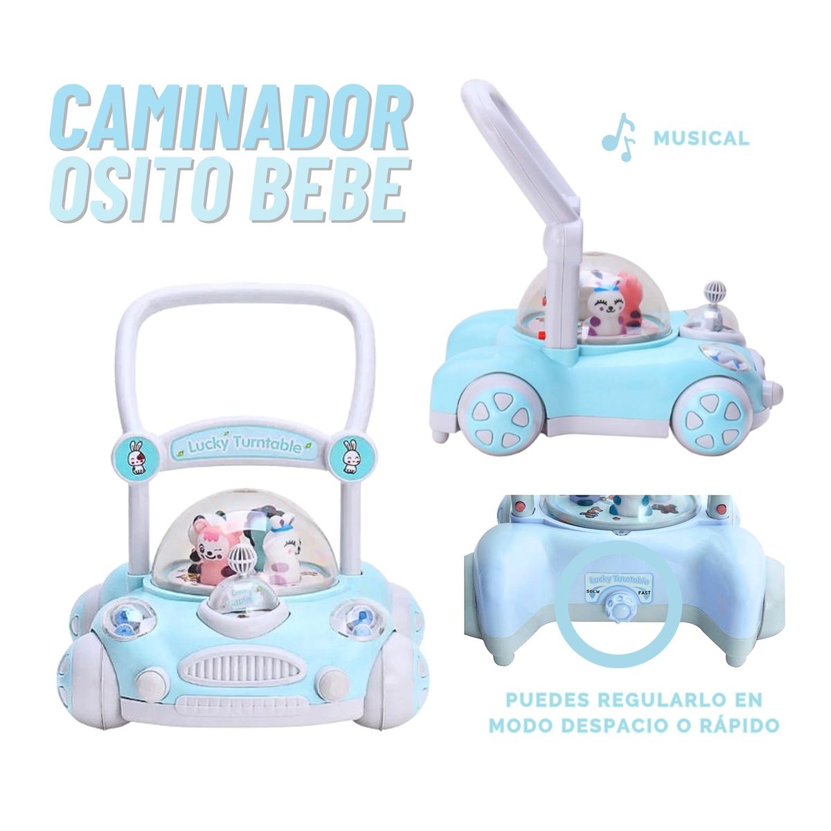 GENERICO - Andador caminador musical bebe osito