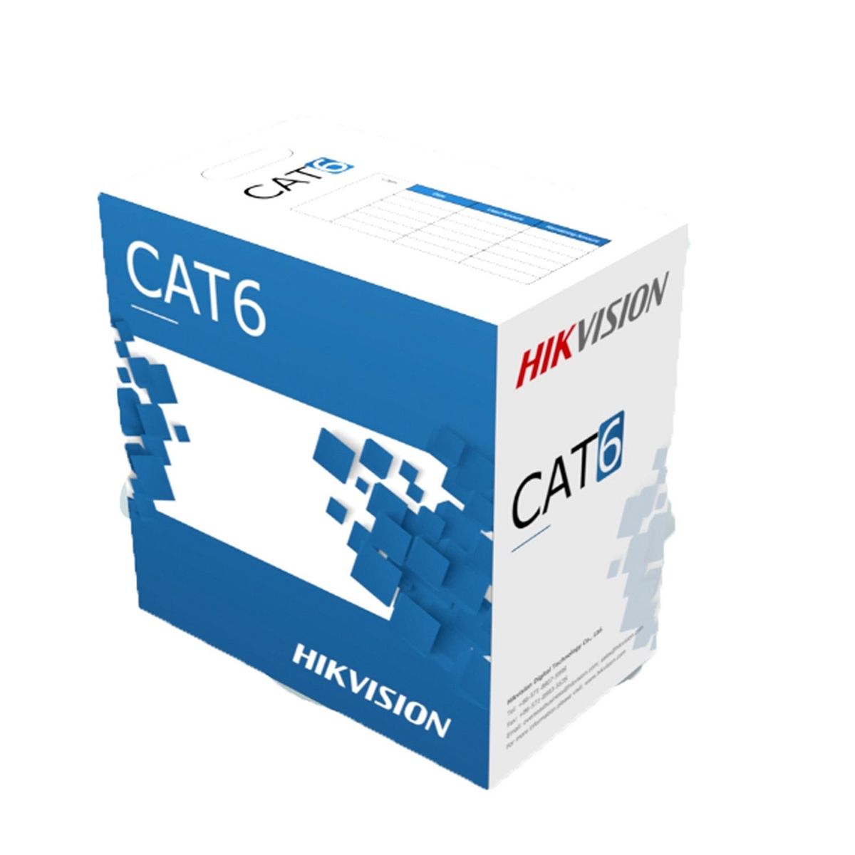 HIKVISION - Rollo Cable Utp Cat. 6 hikvision x caja Ds-1ln6-ue-w 305m