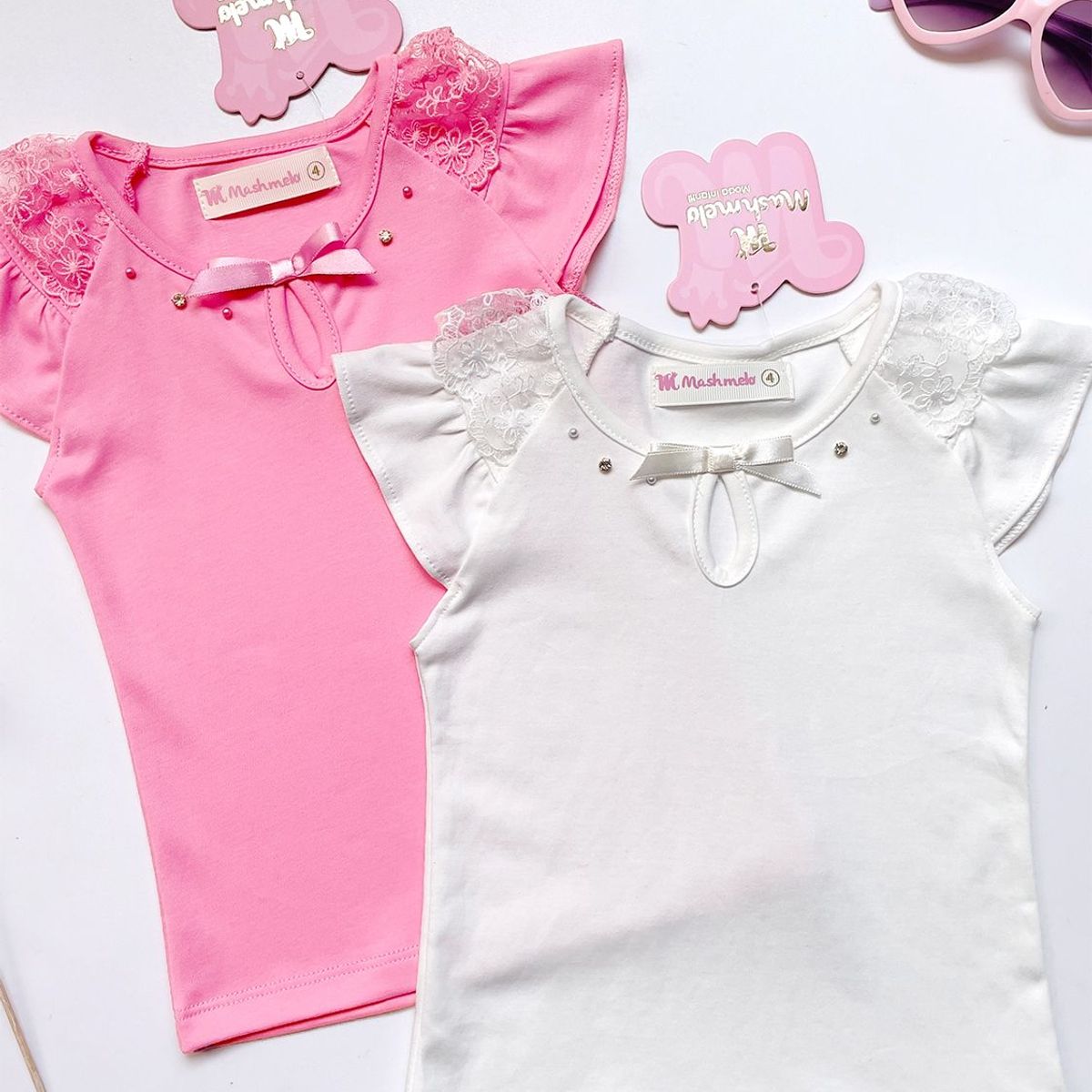 KIDS MASHMELO - POLO NIÑA ALGODÓN CON DOBLE VOLANTE KIDS MASHMELO