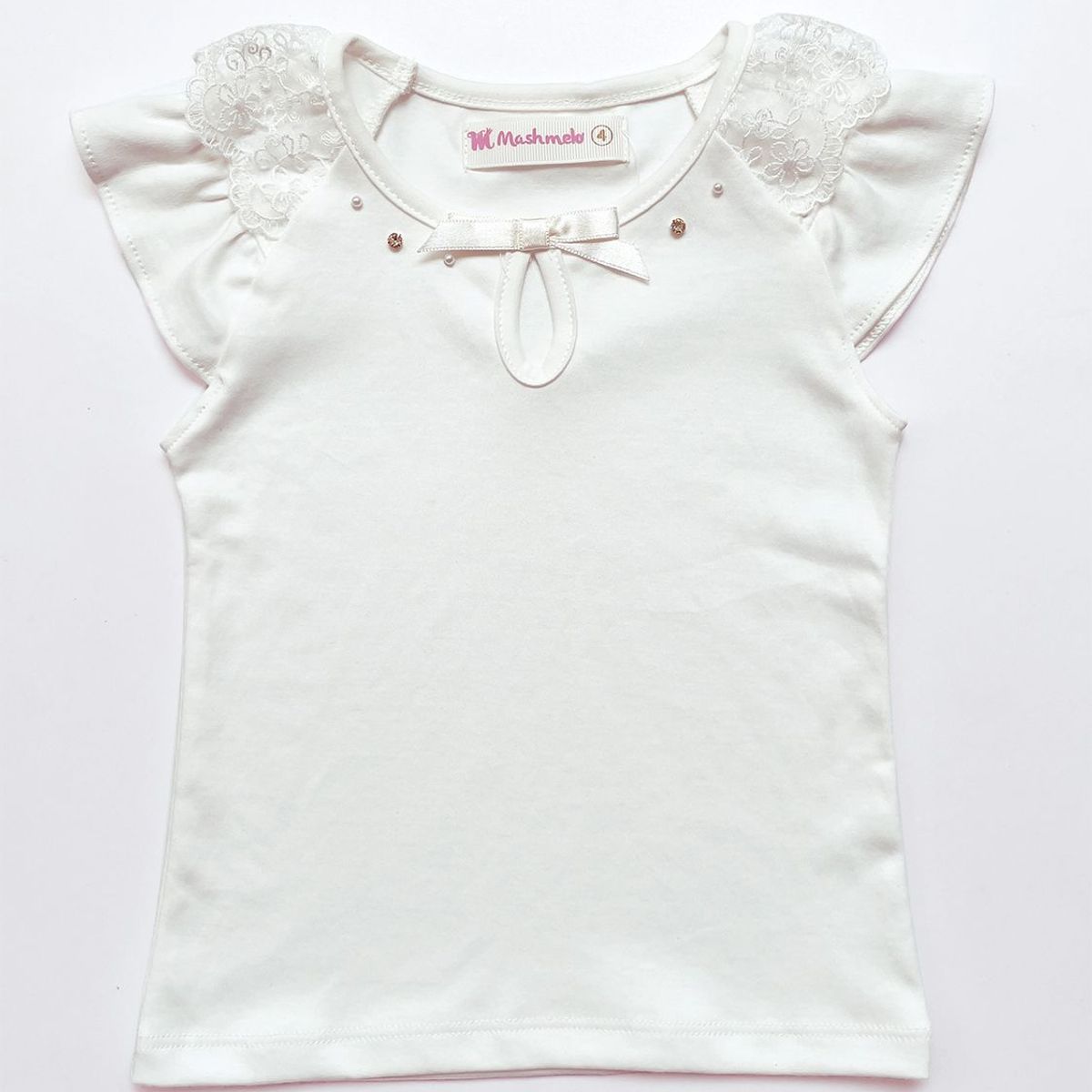 KIDS MASHMELO - POLO NIÑA ALGODÓN CON DOBLE VOLANTE KIDS MASHMELO