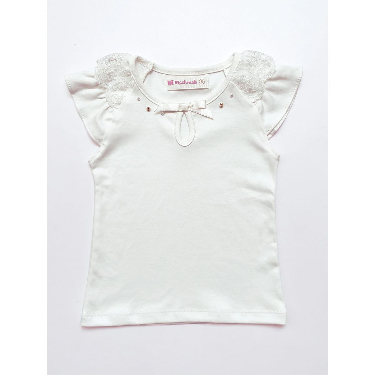 KIDS MASHMELO - POLO NIÑA ALGODÓN CON DOBLE VOLANTE KIDS MASHMELO