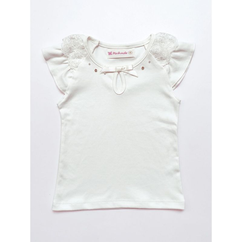 KIDS MASHMELO - POLO NIÑA ALGODÓN CON DOBLE VOLANTE KIDS MASHMELO