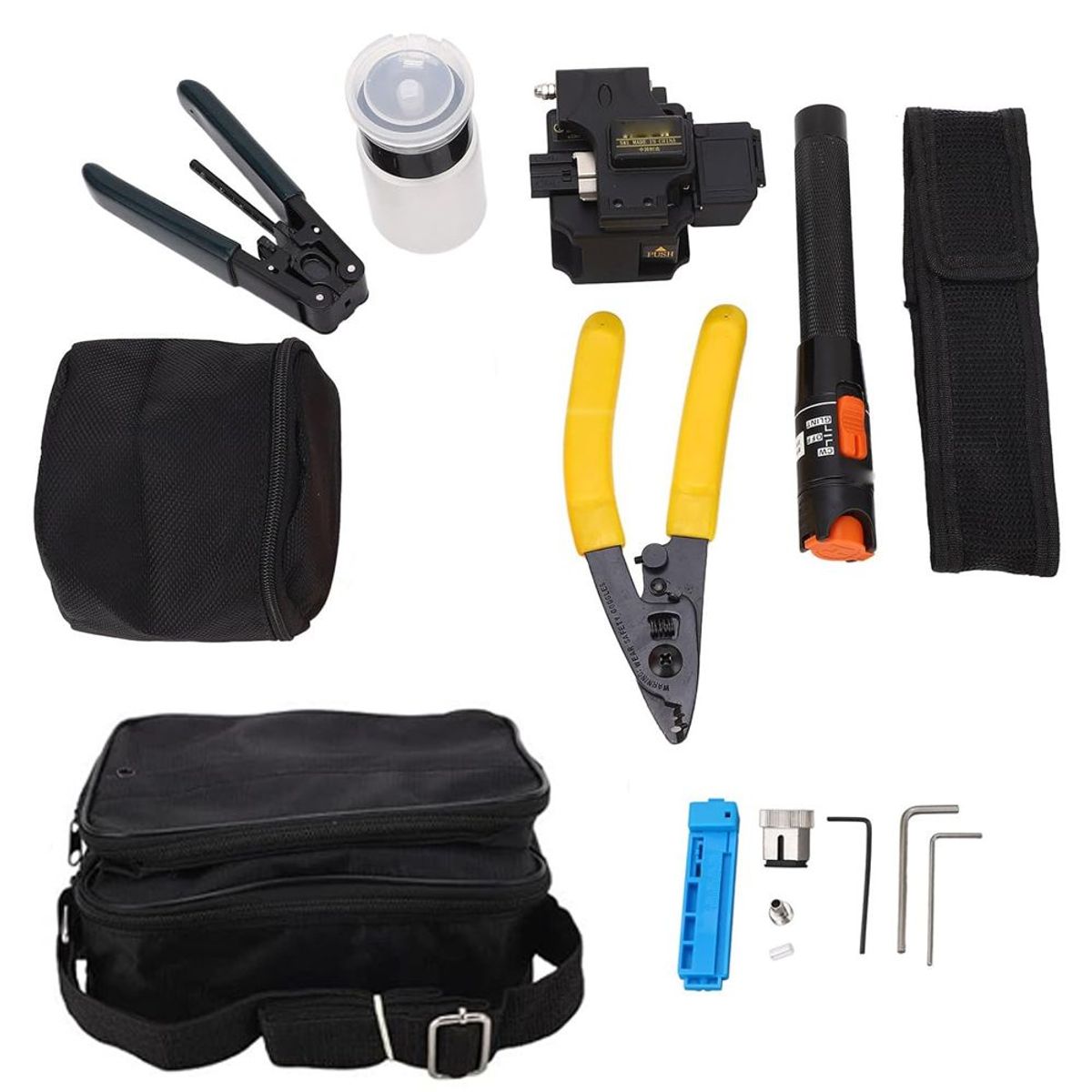 GENERICO - kit de herramientas fibra optica ftth maletin DXL-40D con medidor