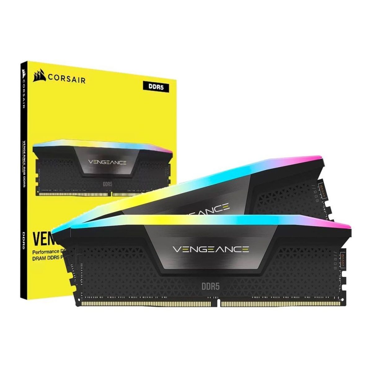 CORSAIR - Memoria RAM Corsair Vengeance 32GB RGB DDR5 5200Mhz 2x16GB CL40