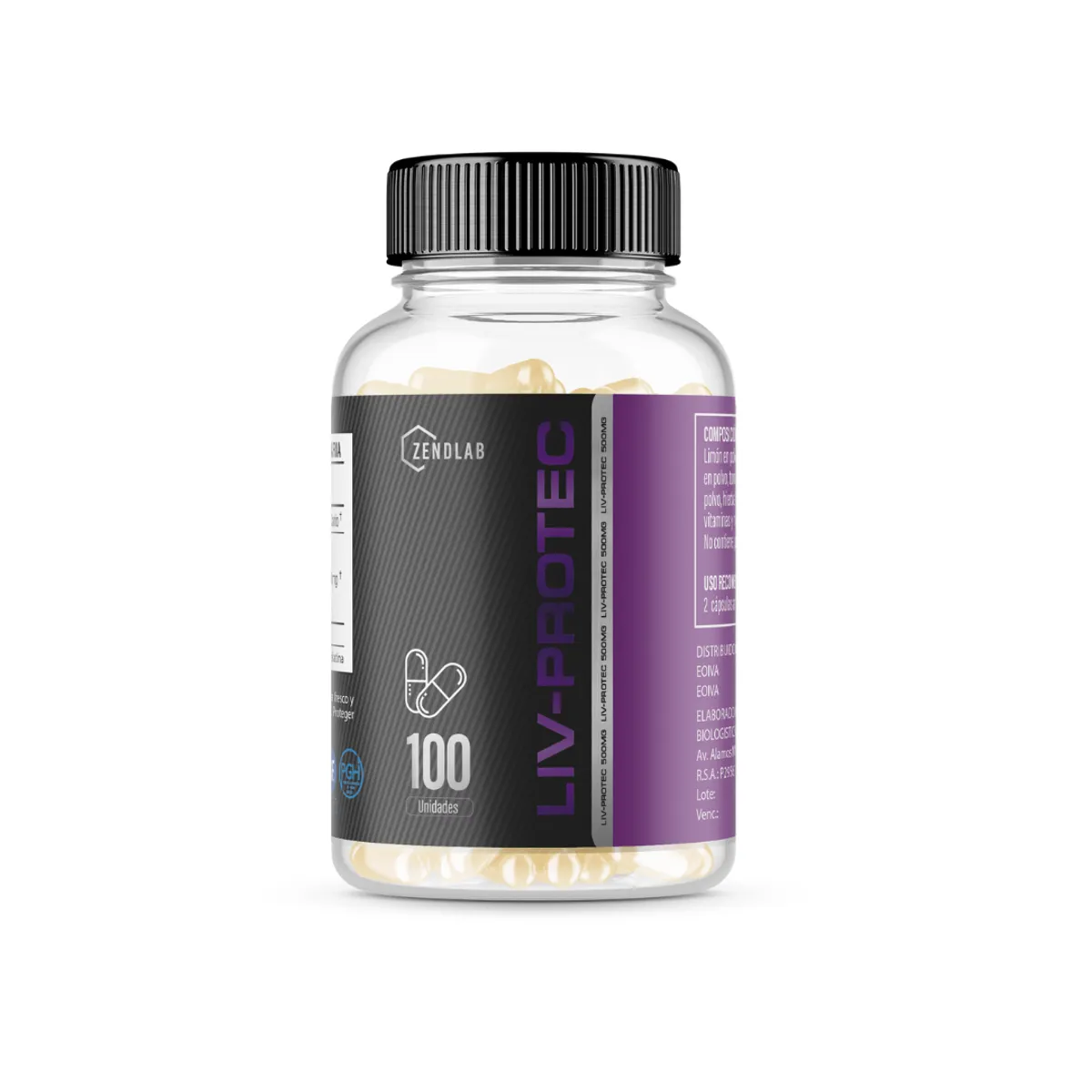 ZENDLAB - Cardo Mariano con Silimarina y Alcachofa ZendLab LIV Protec 100 Cápsulas