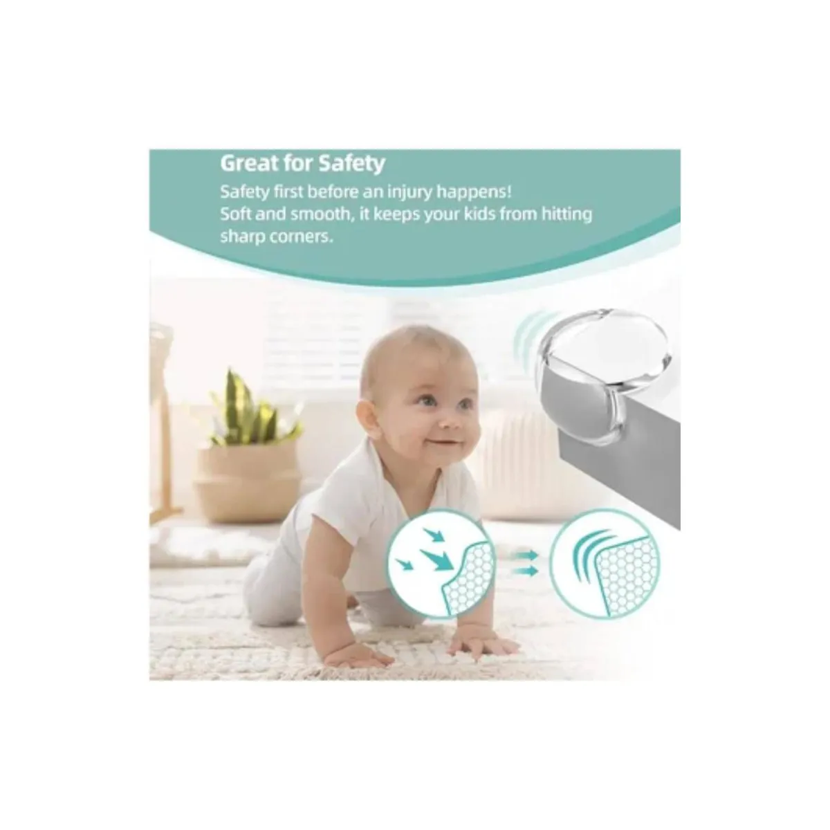 GENERICO - PROTECTOR DE ESQUINAS DE MESA SET DE 6