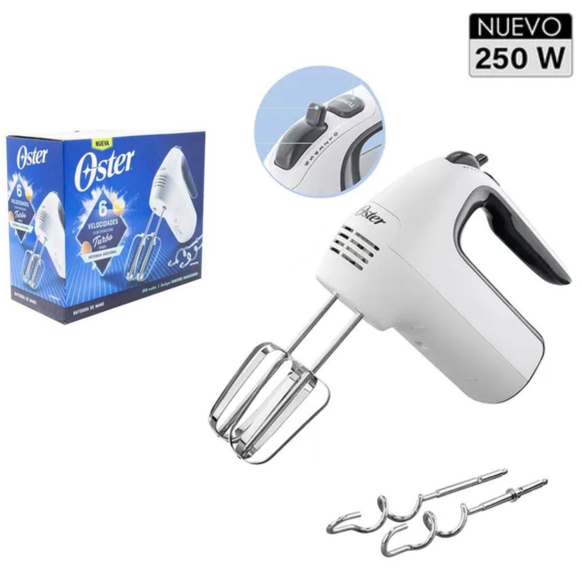 OSTER - Batidora de Mano con 6 v FPSTHM3532- Blanco