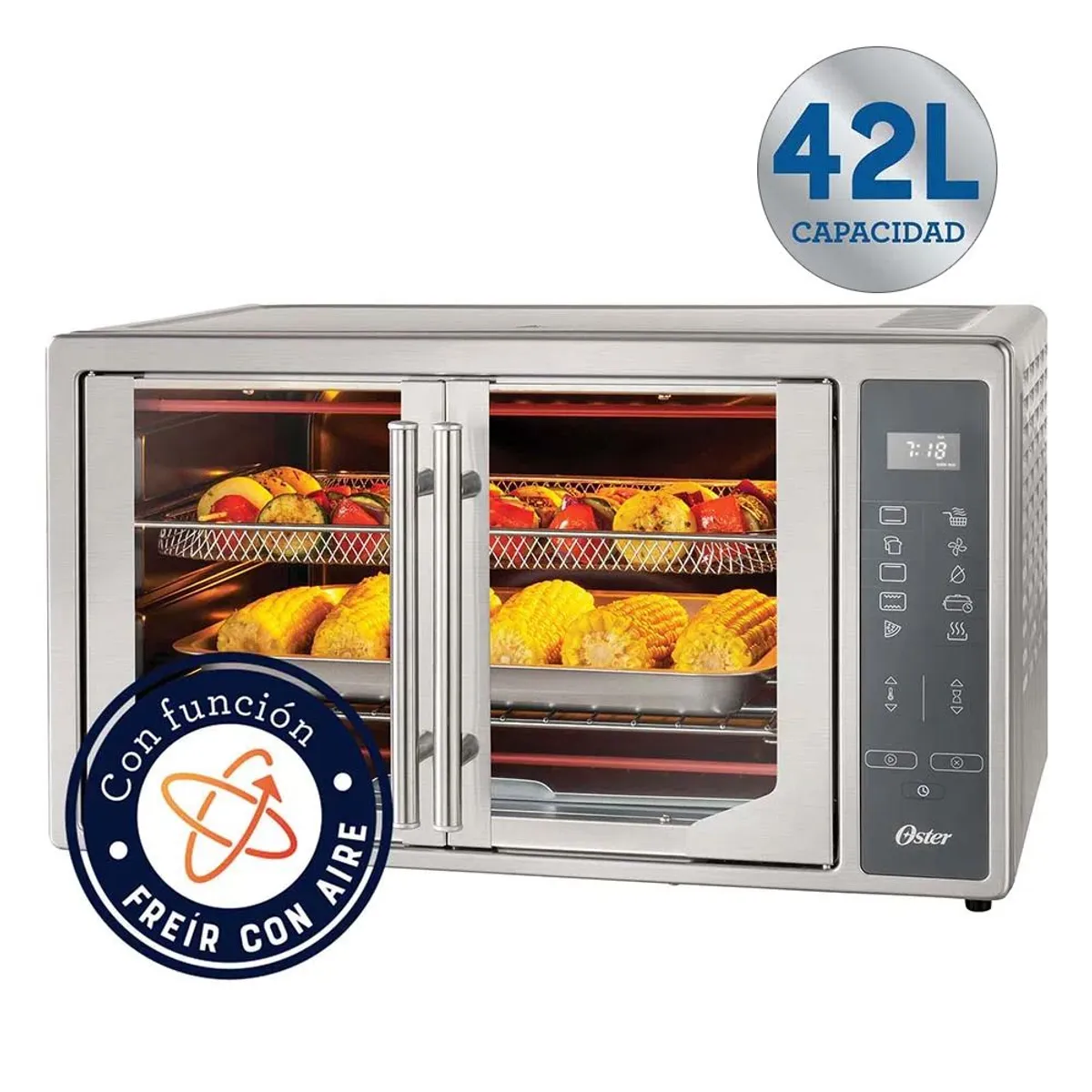 OSTER - Horno Electrico digital Oster con freidora de aire 42L TSSTTVFDDAF