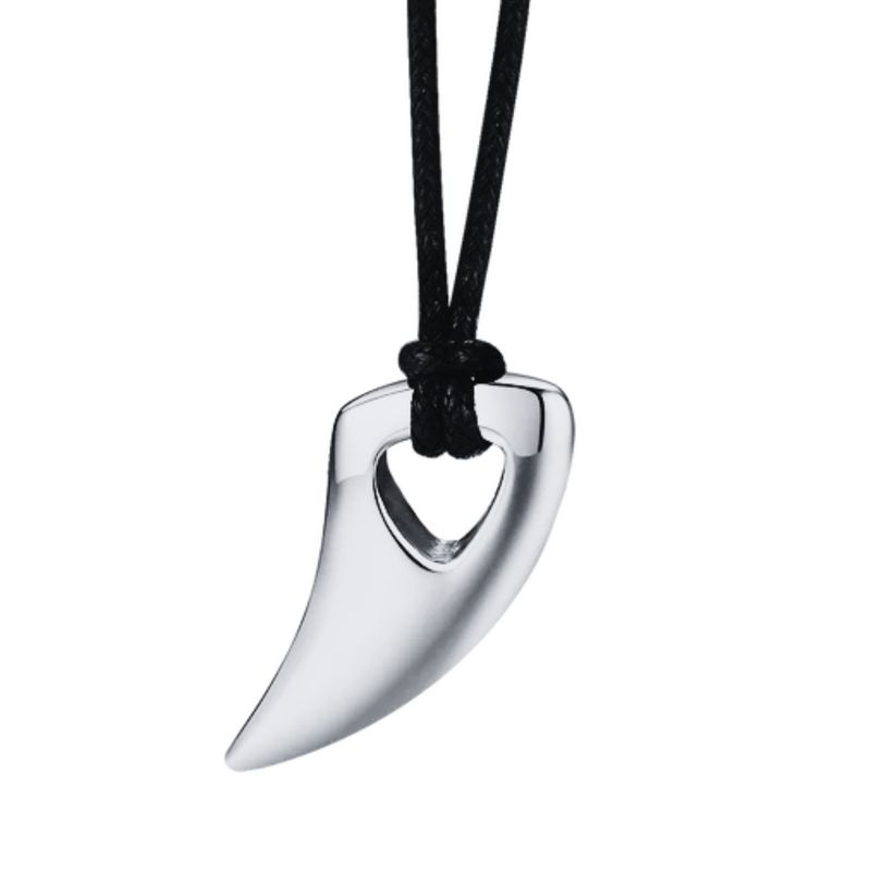 GENERICO - Collar para  Hombre de Colmillo de Lobo - Acero Inoxidable 316L