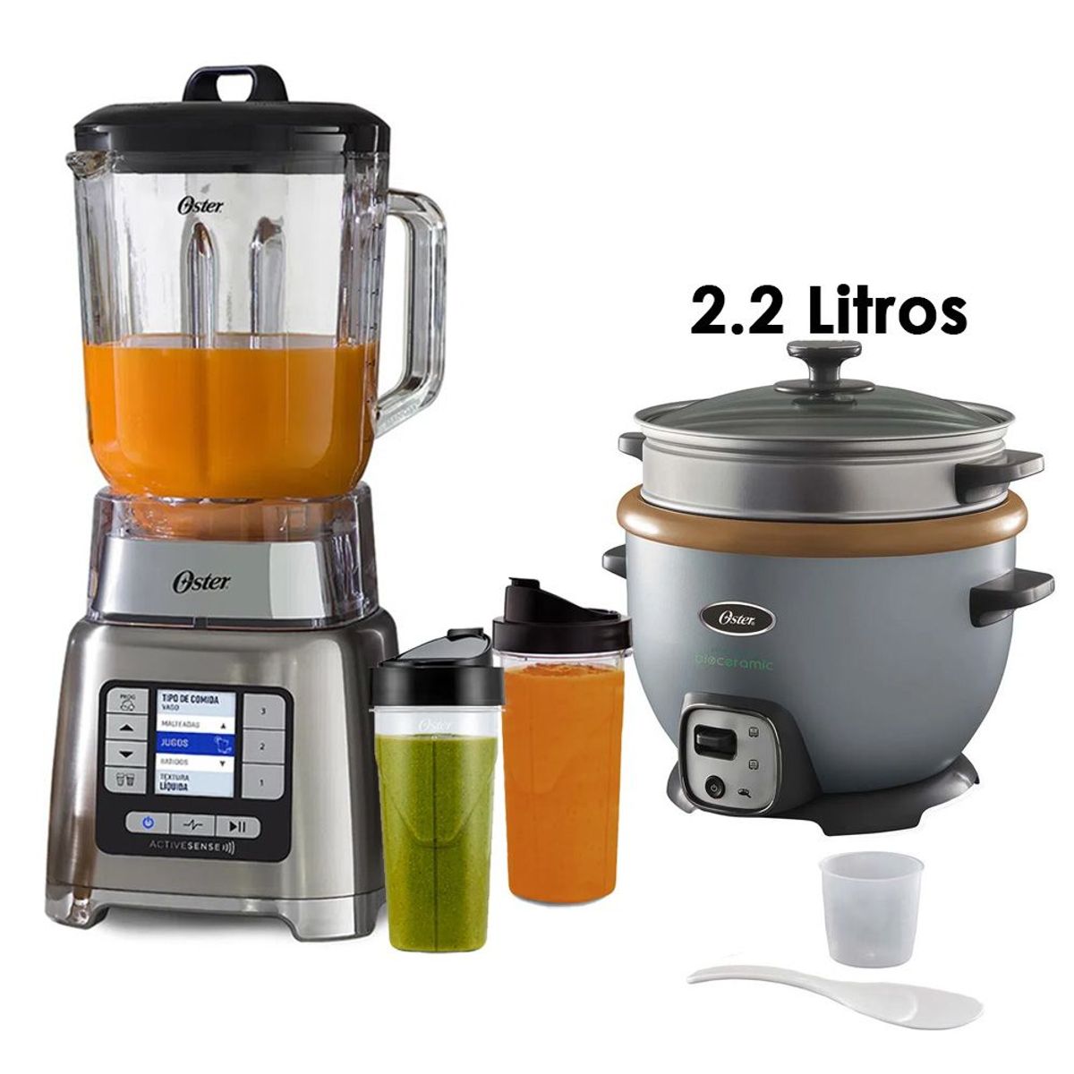 OSTER - Licuadora ActiveSense BLSTTDGNBG Kit de Accesorios + Olla Arrocera