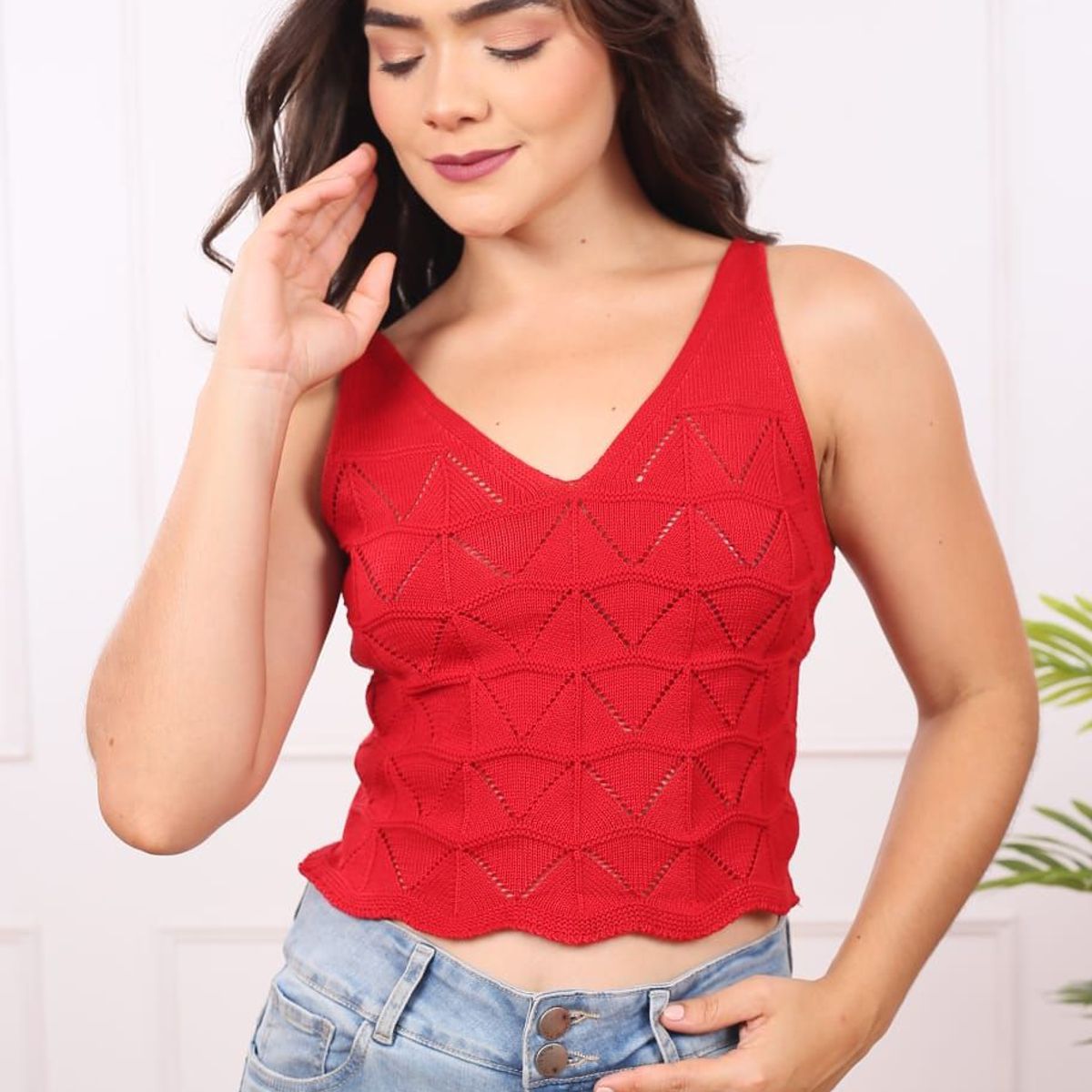 GENERICO - Top calado Lucero - Nathalie Love It - Rojo