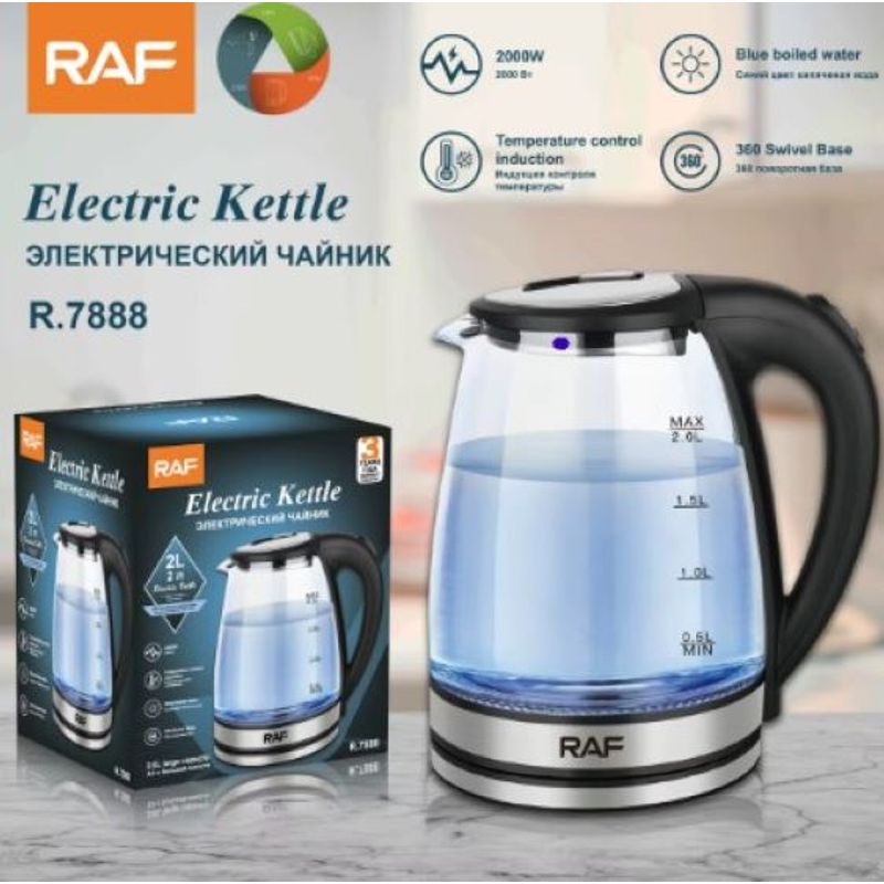 GENERICO - Hervidor Eléctrico de Vidrio Borosilicato  2L