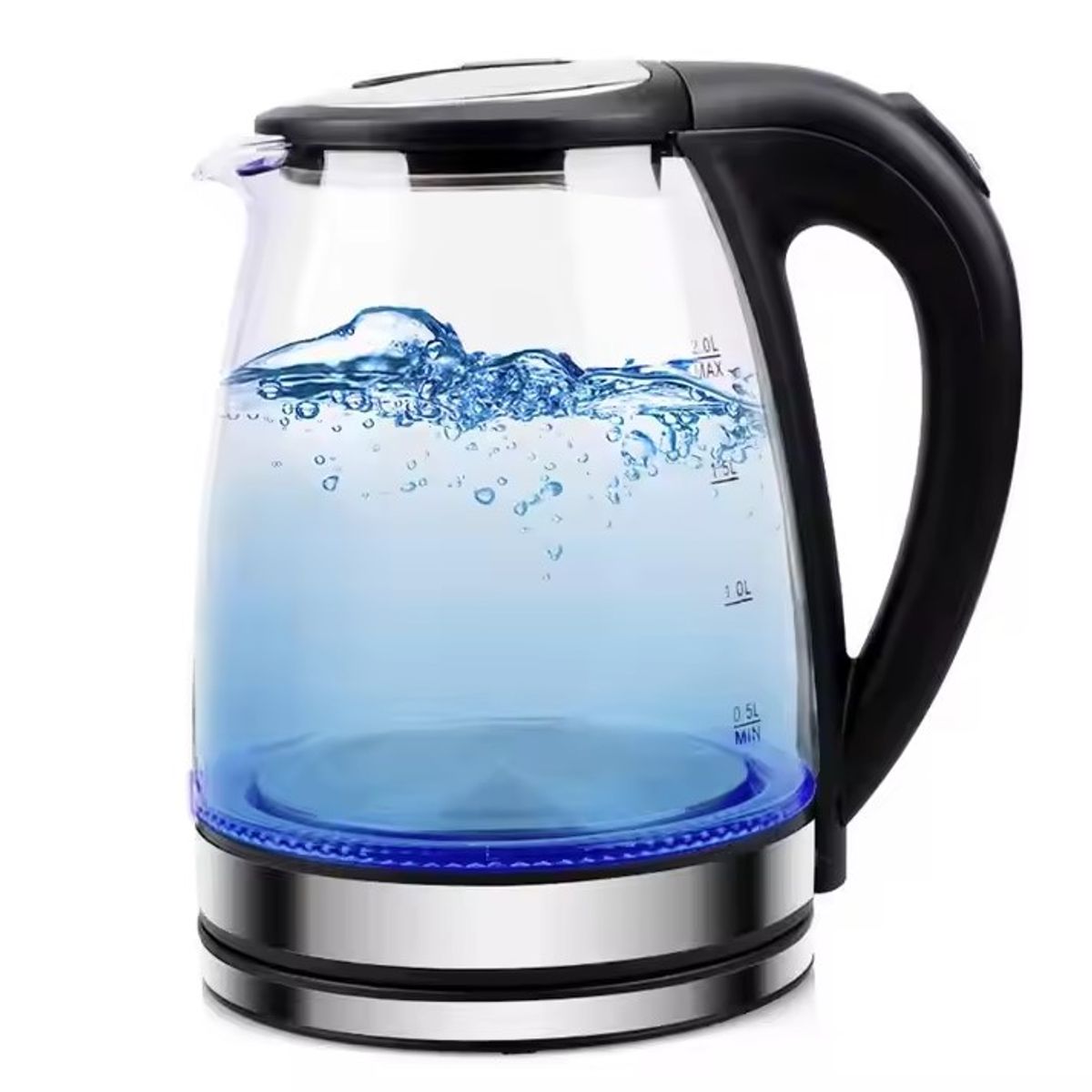 GENERICO - Hervidor Eléctrico de Vidrio Borosilicato  2L