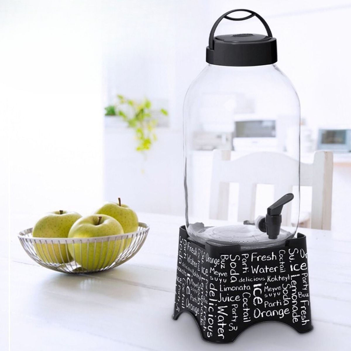 GENERICO - Dispensador De Vidrio 5L Con Base