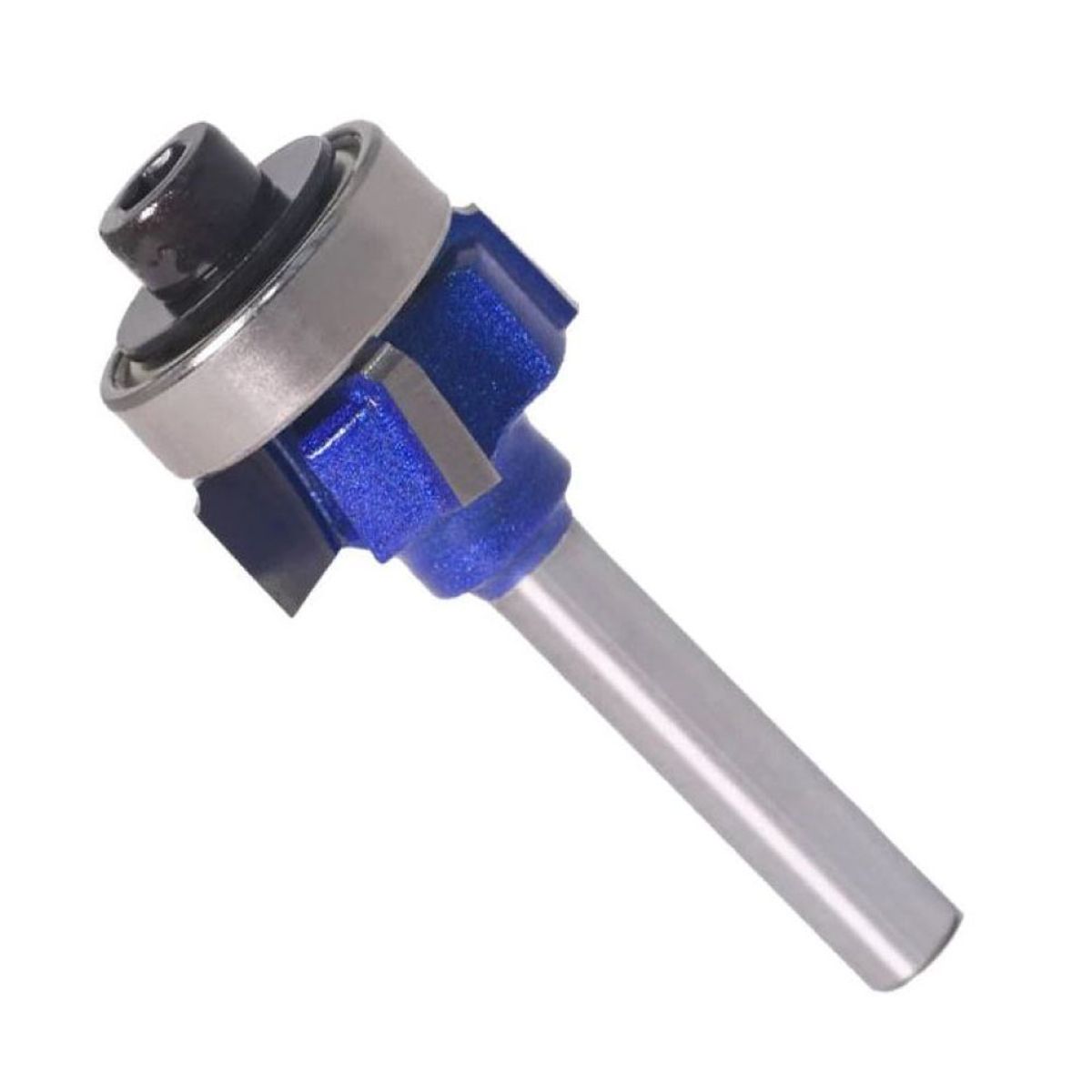 GENERICO - Fresa para ruteadora R3 de 4 Aspas refilar canto grueso 6mm Vastago