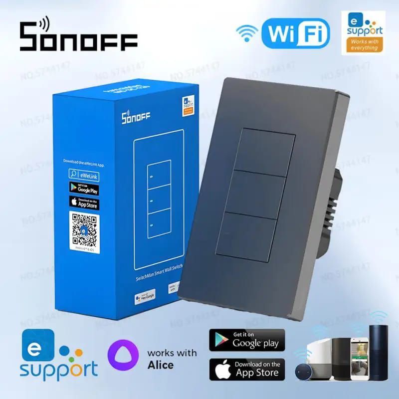 SONOFF - SONOFF INTERRUPTOR INTELIGENTE - SWITCHMAN M5 - 3 ENTRADAS