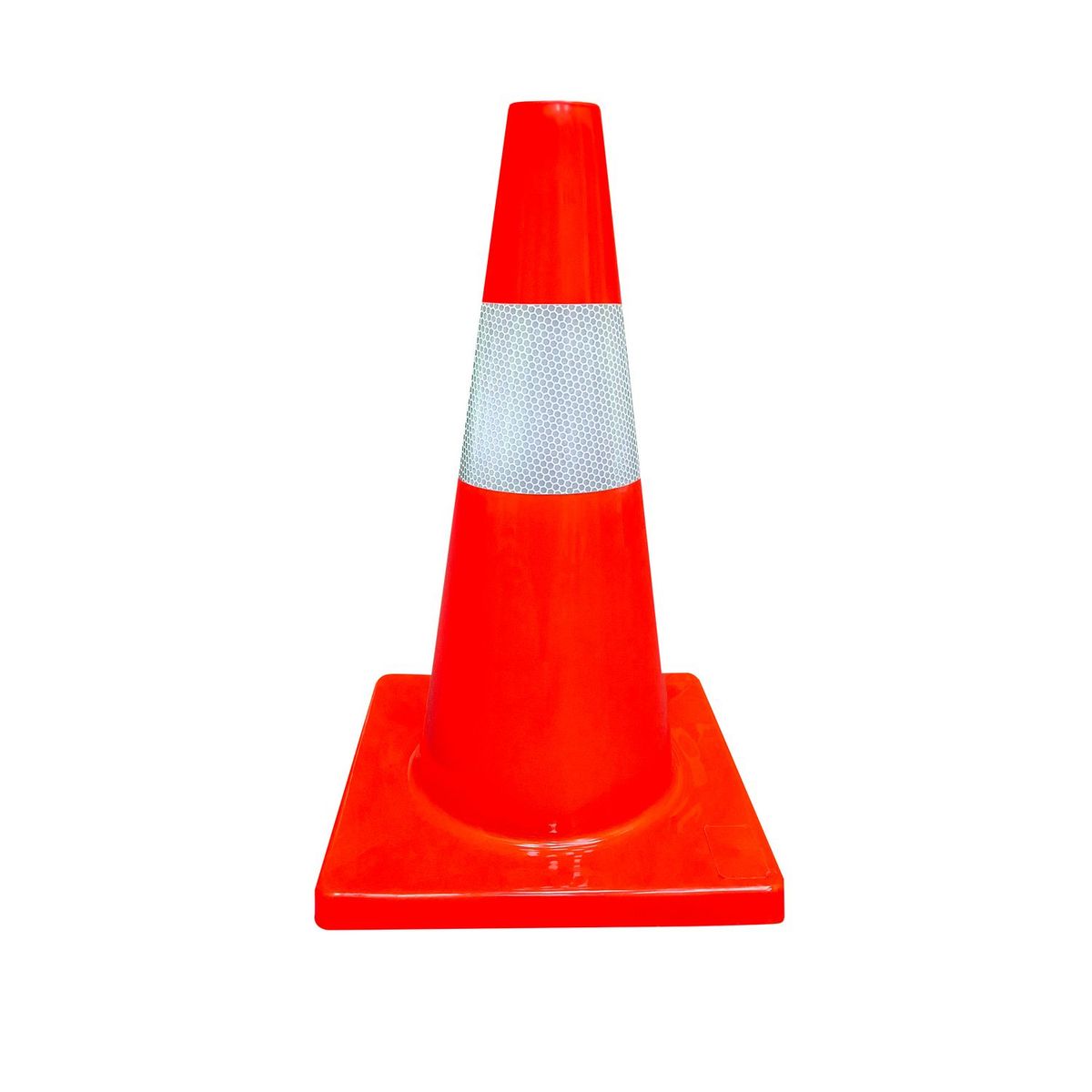 GENERICO - CONO DE TRAFICO PVC 18 PULG CON CINTA REFLECTIVA