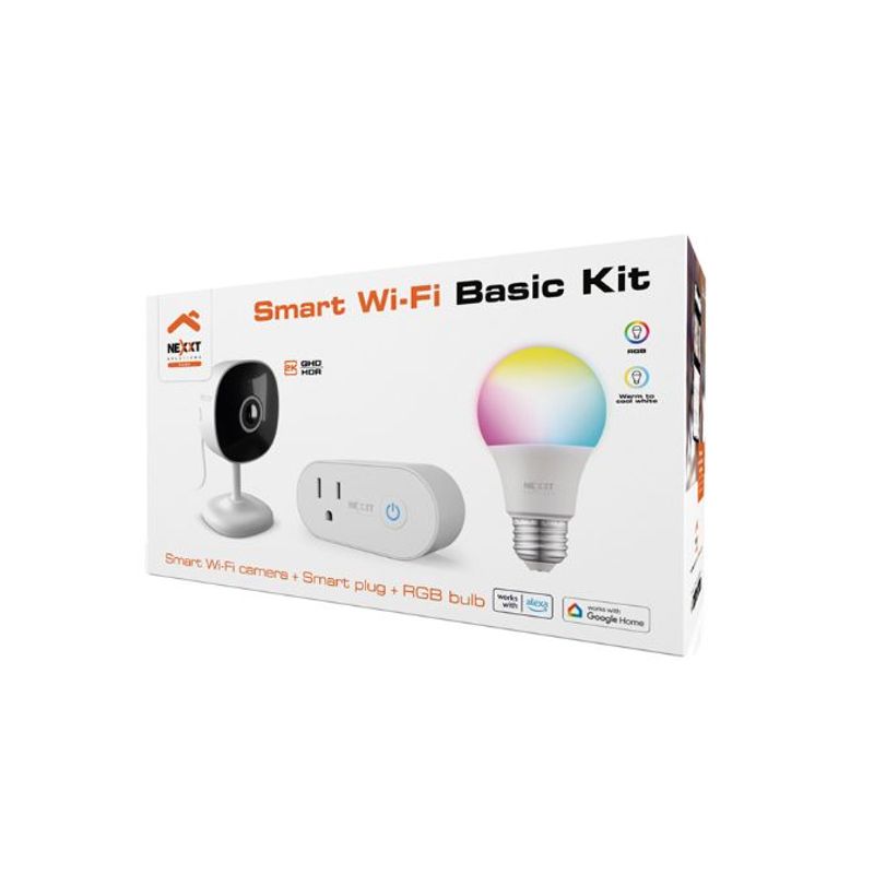 NEXXT SOLUTIONS - KIT INTELIGENTE CAMARA + ENCHUFE + FOCO RGB NEXXT NHK-K118