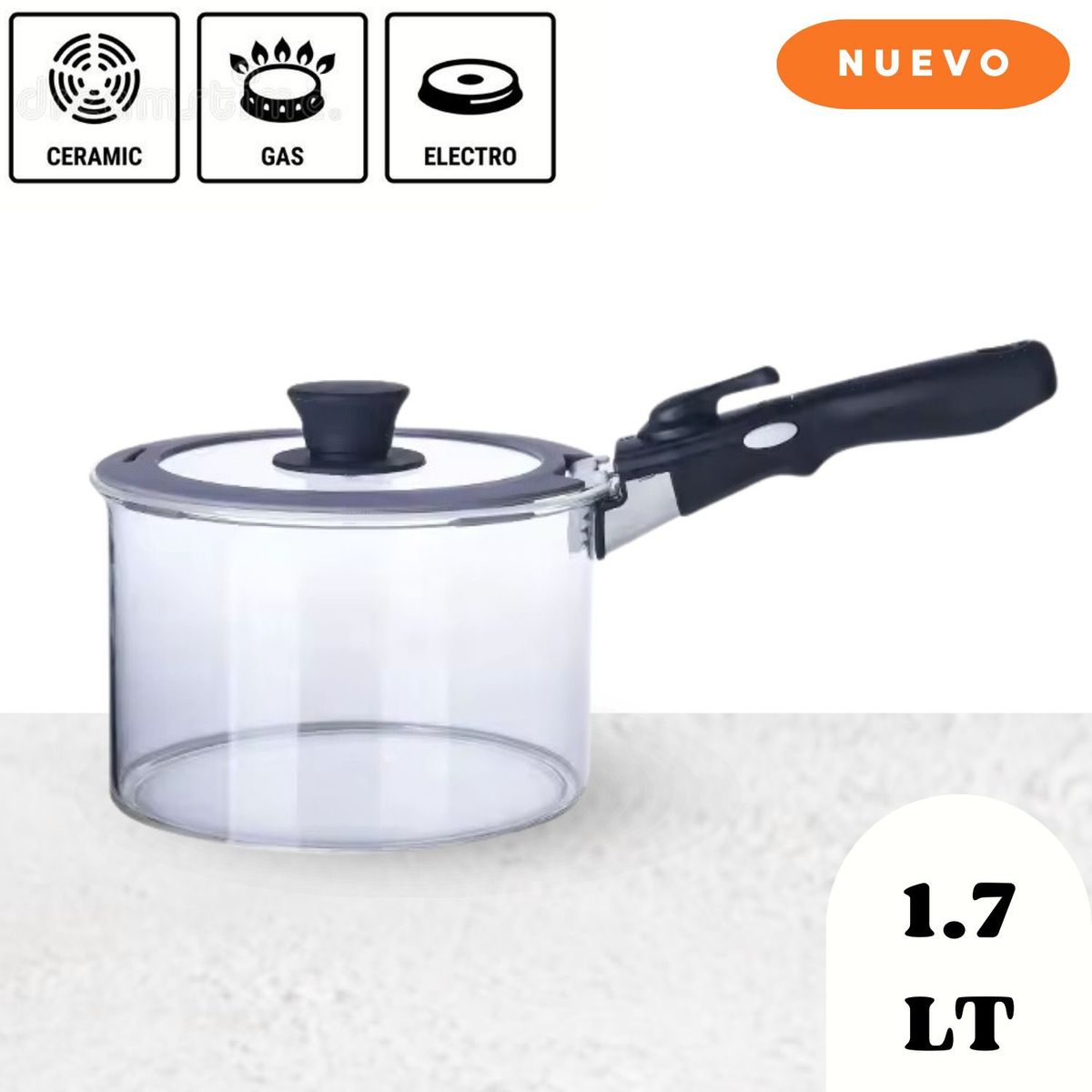 GENERICO - Olla de borosilicato de 17lt