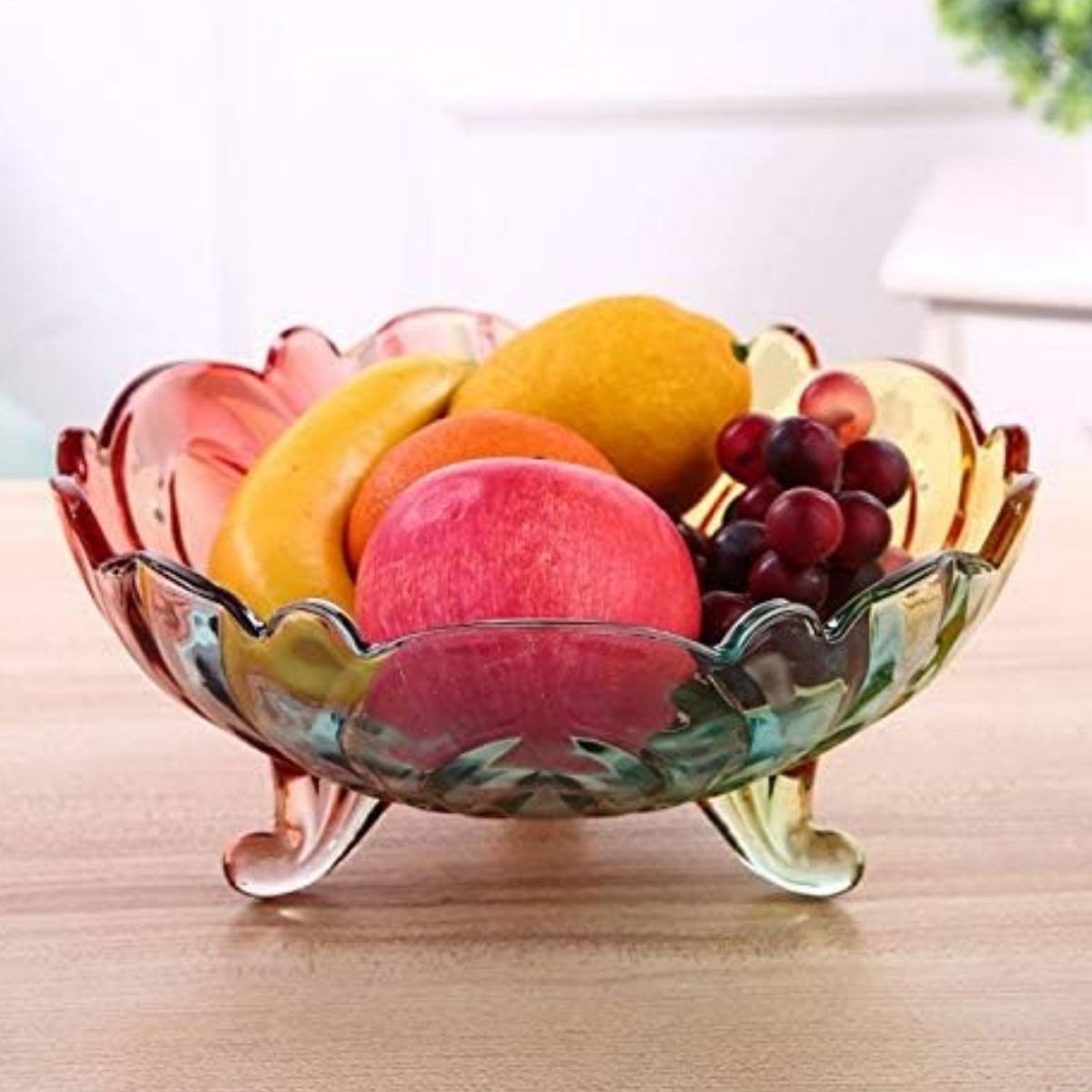 GENERICO - Frutero De Vidrio Con Diseño