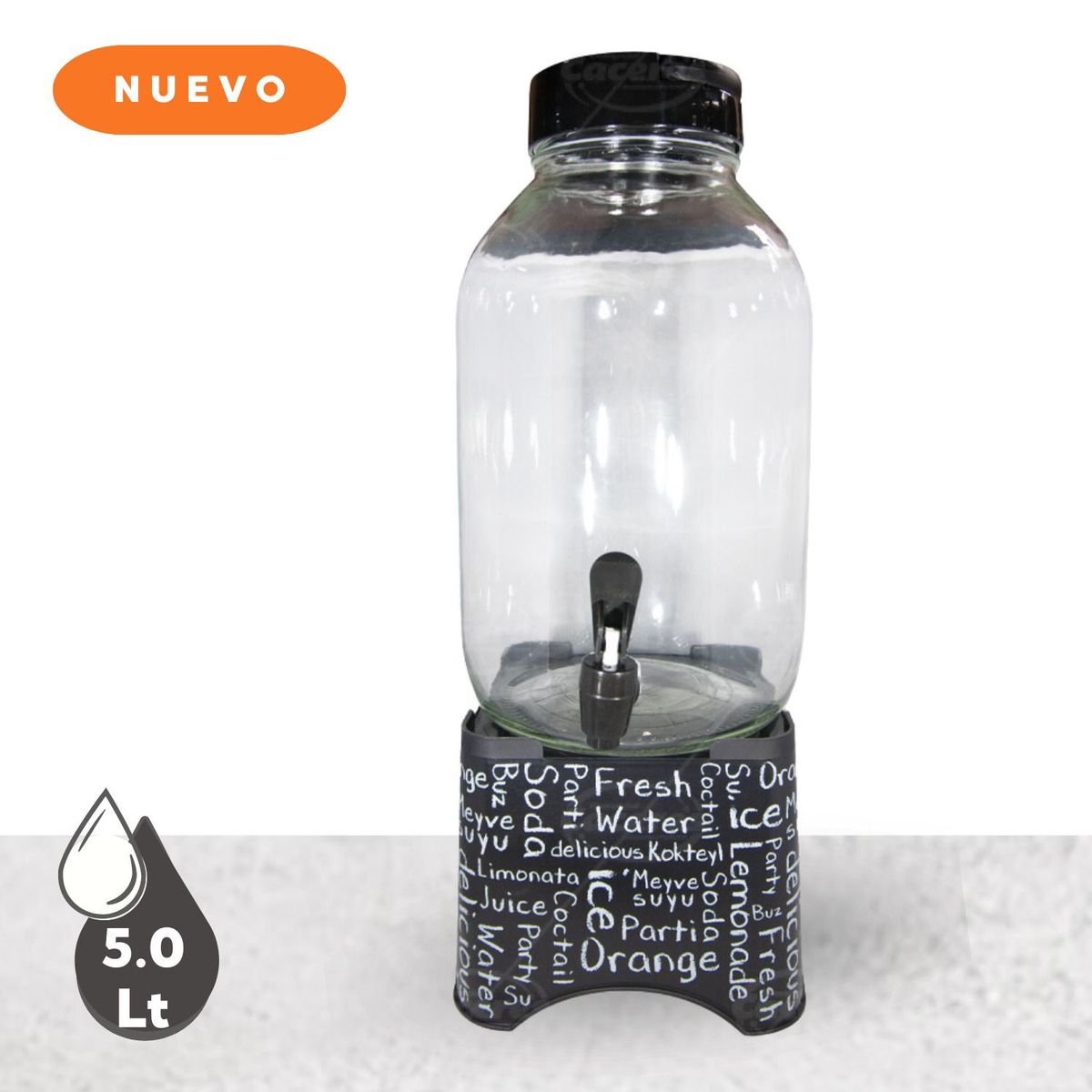 GENERICO - Dispensador de Agua 5lt  de vidrio
