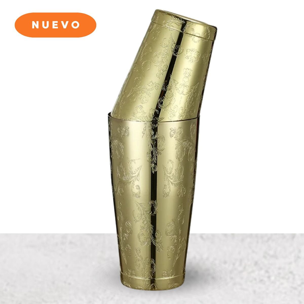 GENERICO - Coctelera boston de Acero Inoxidable con contra peso y diseño