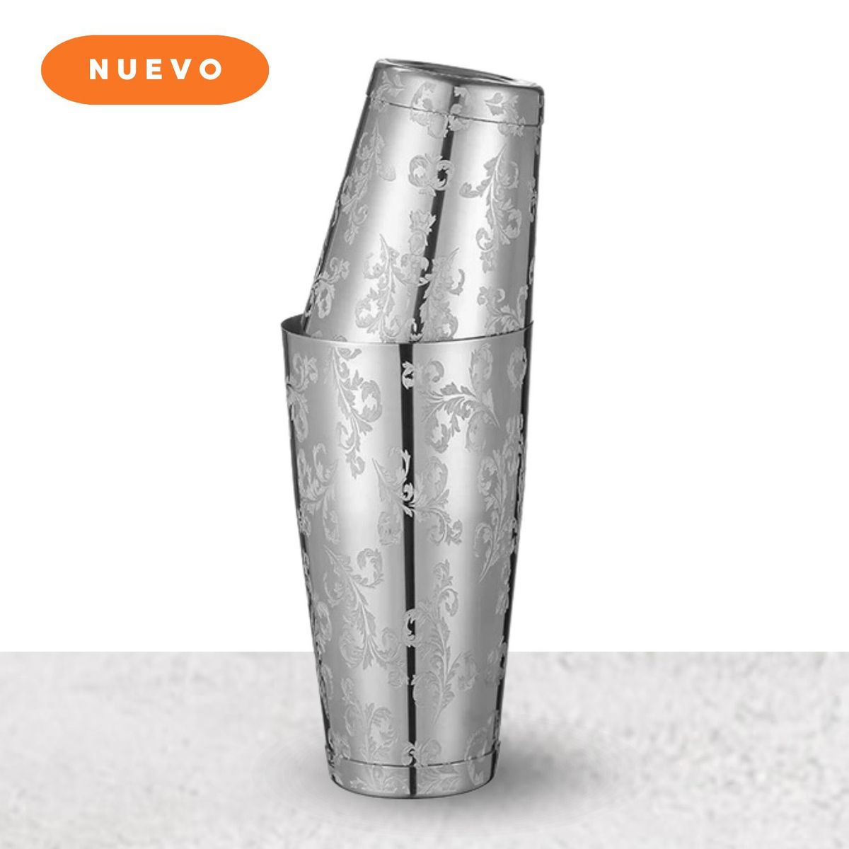 GENERICO - Coctelera boston de Acero Inoxidable con contra peso y diseño