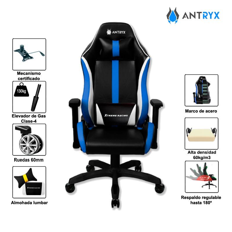 ANTRYX - SILLA GAMING ANTRYX NOVA AZUL