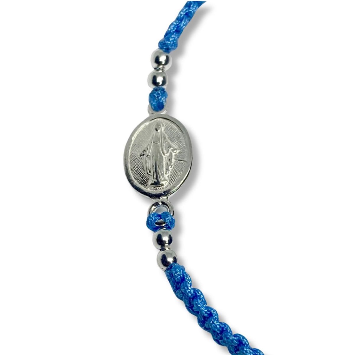 SANTORAL - Pulsera Virgen de la Medalla Milagrosa - Hilo y Plata