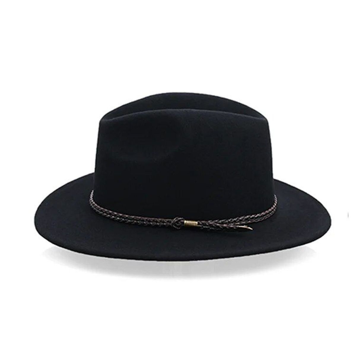 KAST PE - Sombrero Vaquero de Fieltro Estilo Sofisticado - Negro