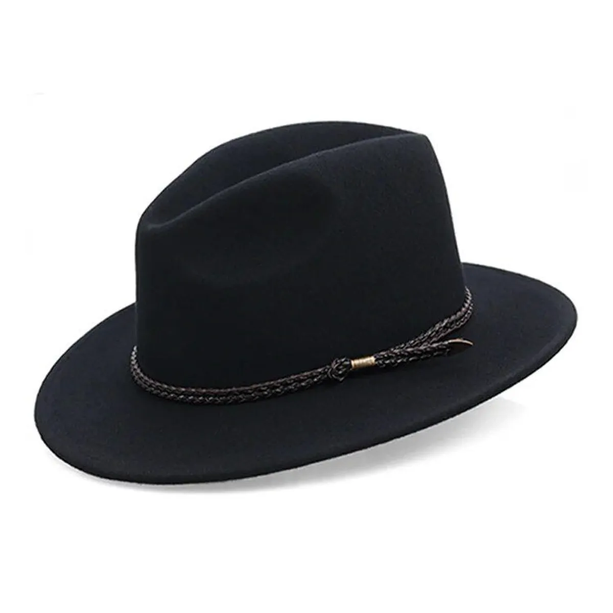 KAST PE - Sombrero Vaquero Unisex de Pana Negro - 59cm