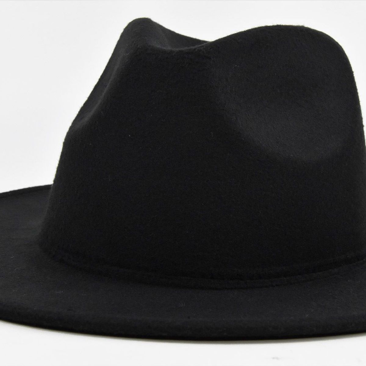 KAST PE - Sombrero Vaquero Unisex de Pana Negro - 59cm