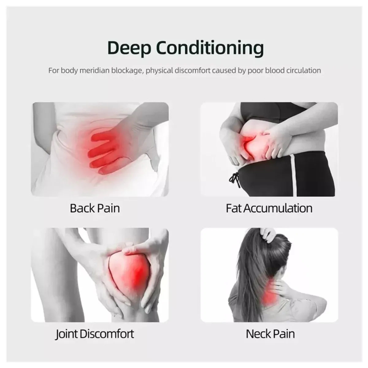 GENERICO - Masajeador Muscular Eléctrico Vibrador con Compresa Caliente