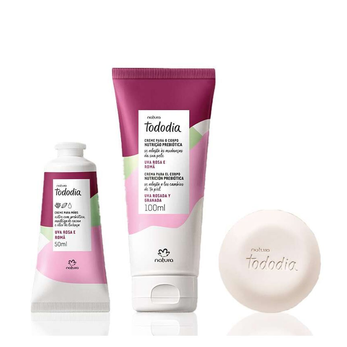 NATURA - Tododia uva rosada y granada Hidratante Cuerpo con Manos y Jabon