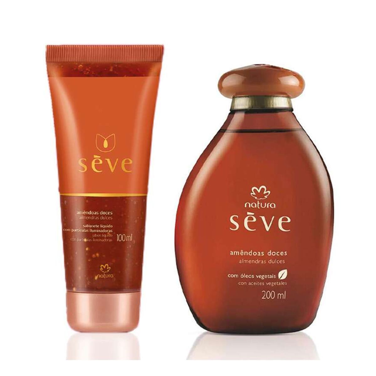 NATURA - Séve almendras dulces Aceite Corporal con Jabon Liquido Iluminador