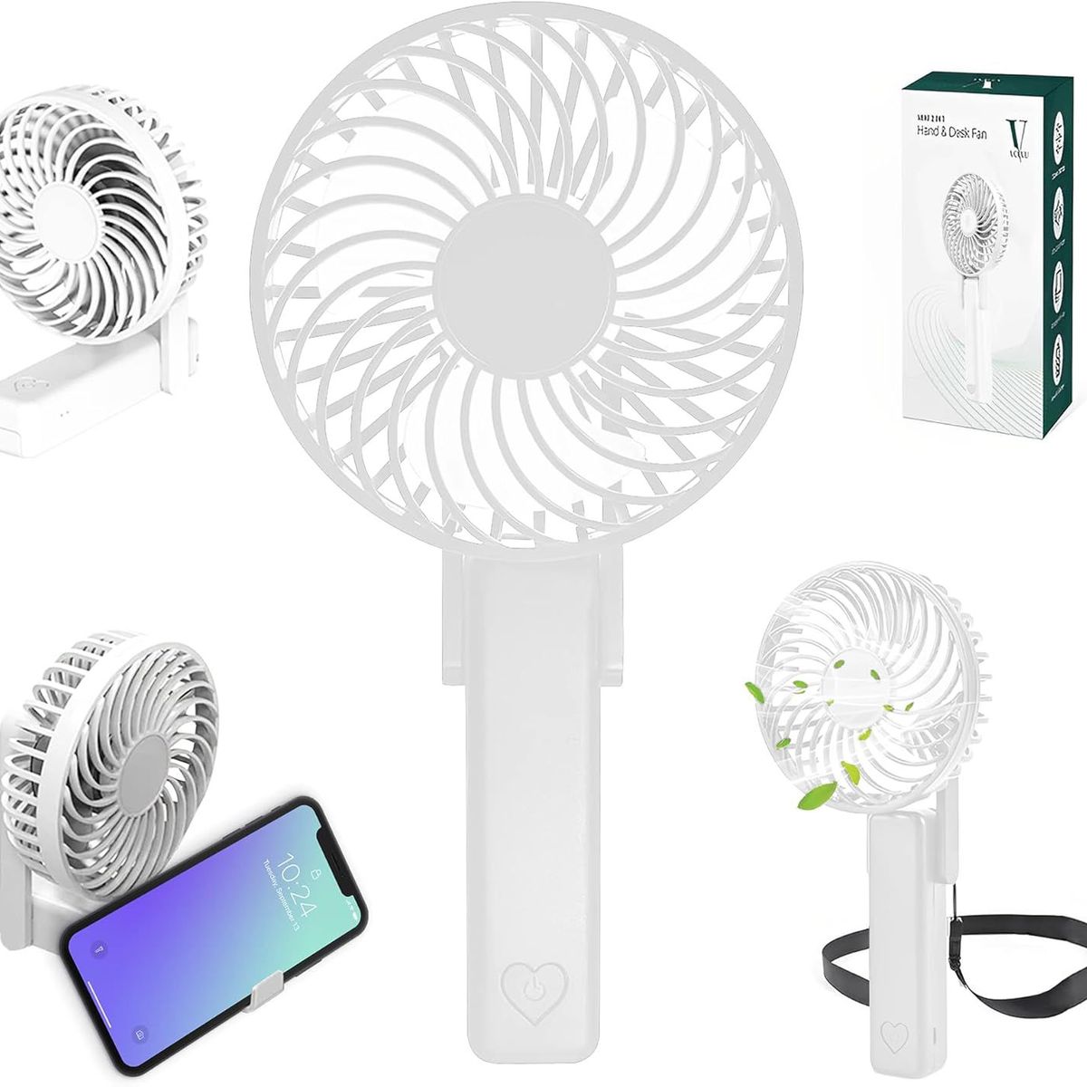 GENERICO - VENTILADOR PORTATIL CON USB Y GANCHO PARA AUTO