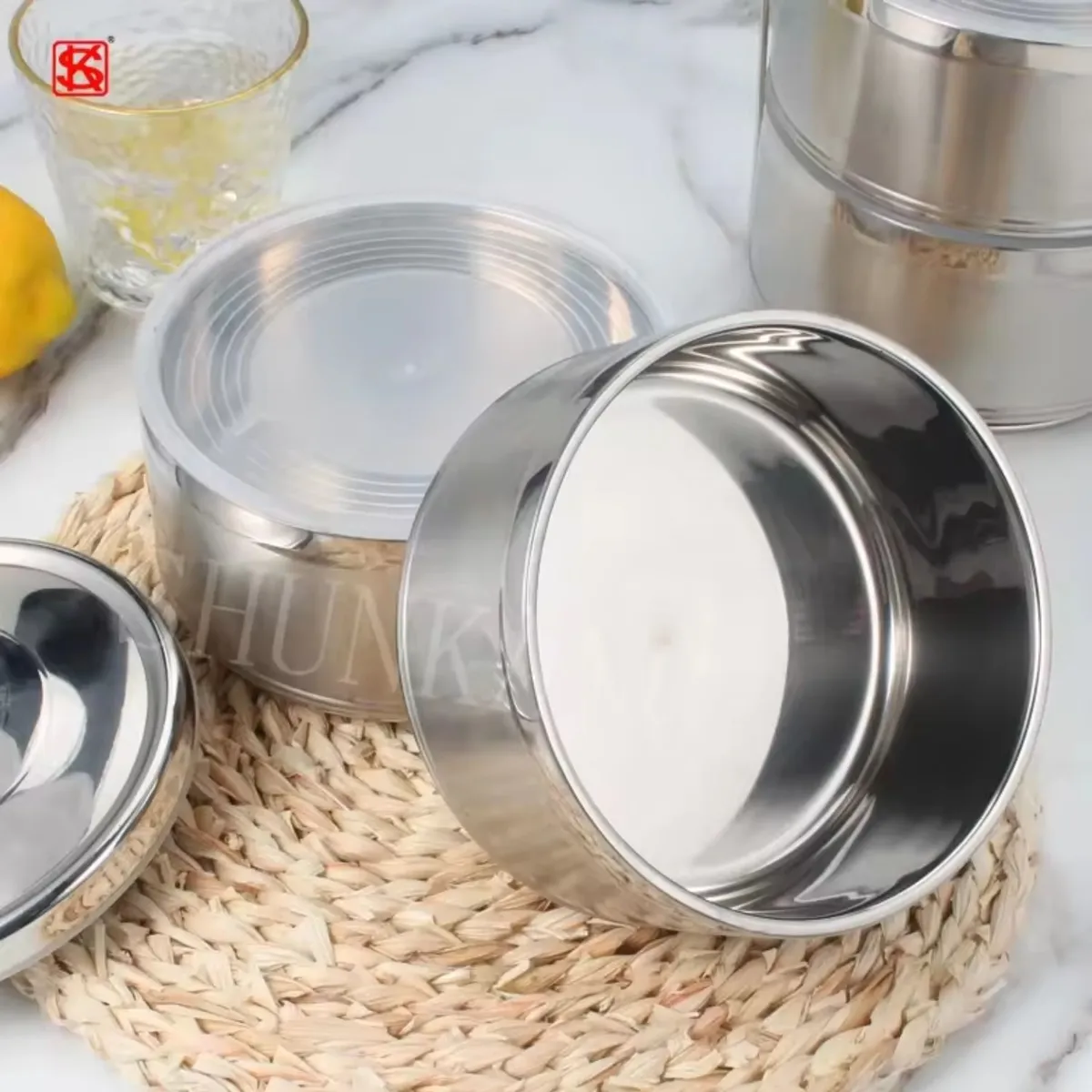 GENERICO - Porta Vianda Con 3 Divisiones Acero Inoxidable