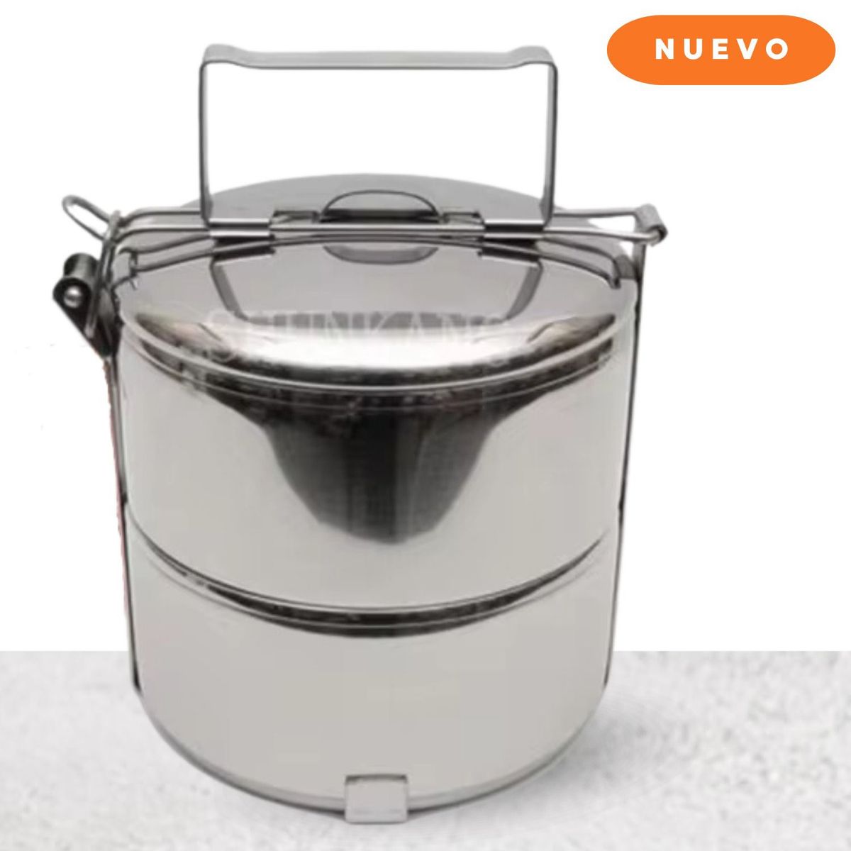 GENERICO - Porta Vianda Con 2 Divisiones Acero Inoxidable