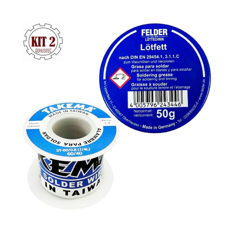 TAKEMA - Kit Estaño + Pasta para soldar GO-4005-KIT2 TAKEMA