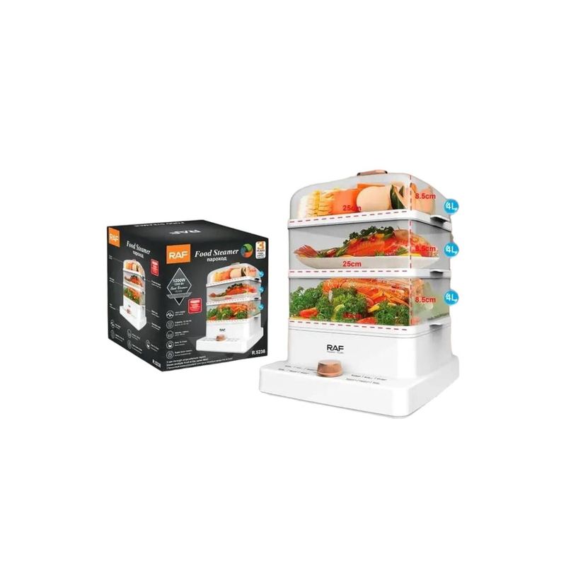 GENERICO - Cocina a VaporVaporera Eléctrica RAF  de 3 Niveles