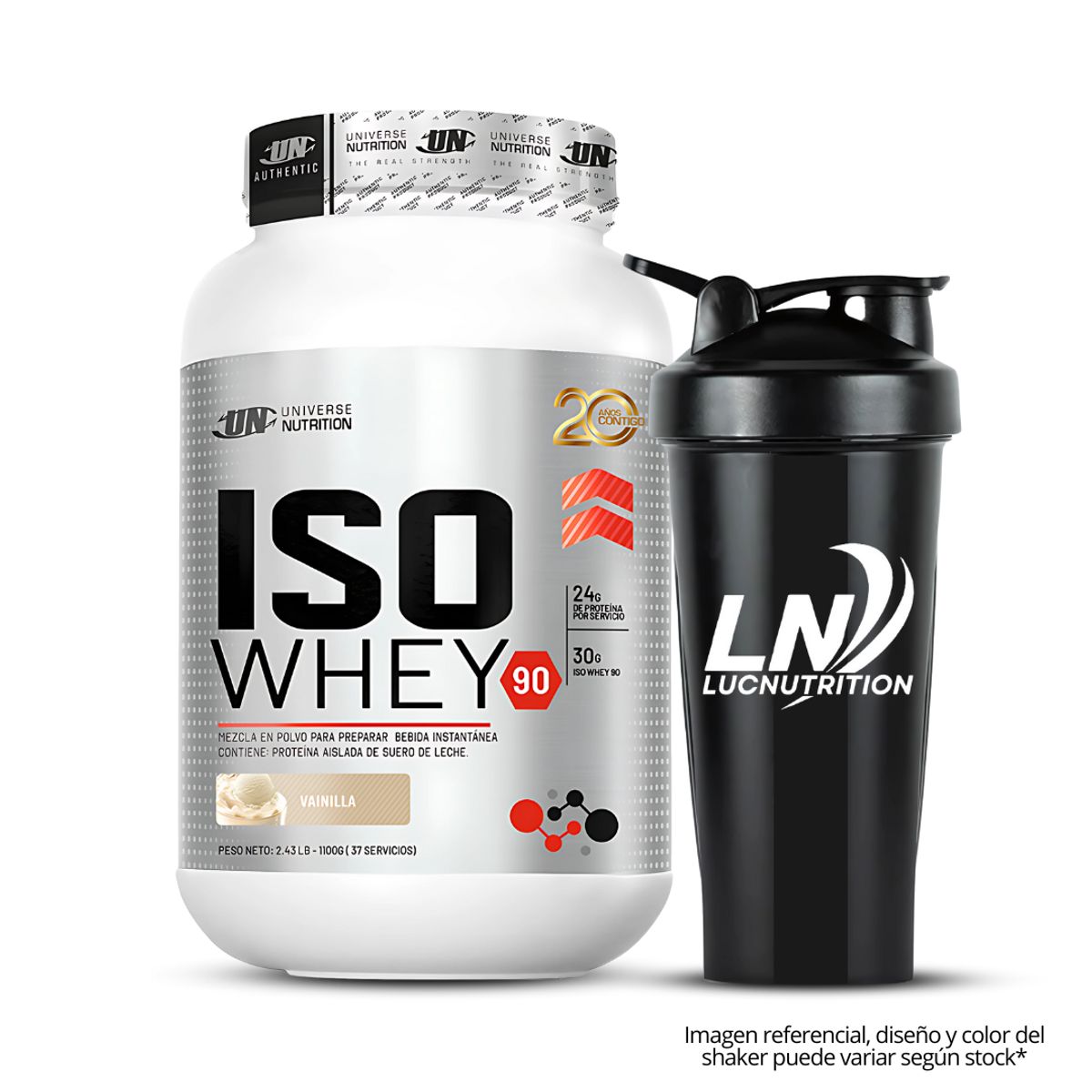 UNIVERSE NUTRITION - Iso Whey 90 1.1 kg vainilla + shaker