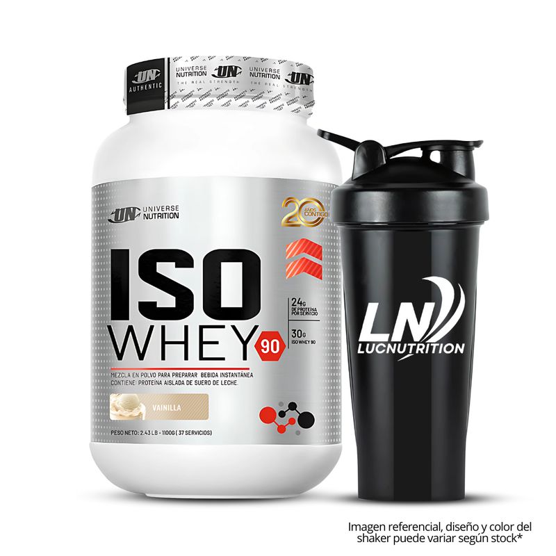 UNIVERSE NUTRITION - Iso Whey 90 1.1 kg vainilla + shaker