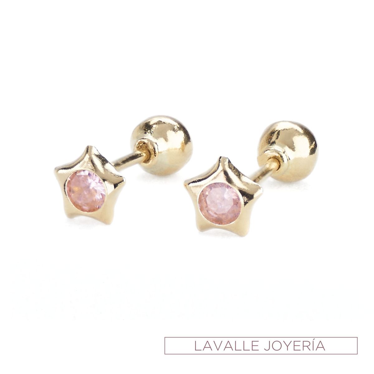 OEM - Aretes Oro 18k Estrella Abridores reversibles para bebe